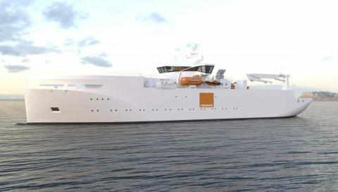 VARD Design of new cable repair vessel built at Colombo Dockyard for Orange Marine
